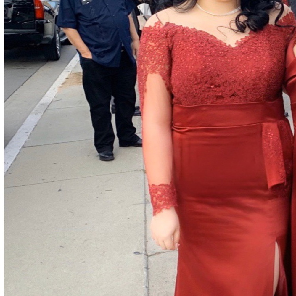 Burgundy formal dress